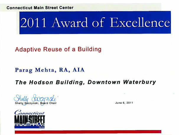 Connecticut Main Street Center: 2011 Award of Excellence for Adaptive Reuse of a Building